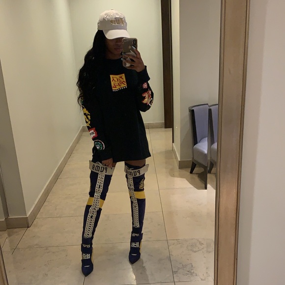 puma thigh high boots